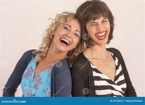 Two friends laughing stock image. Image of life, home - 24150537