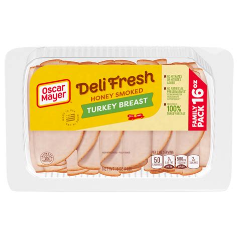 Save on Oscar Mayer Deli Fresh Honey Smoked Turkey Breast Sliced Family Pack Order Online ...