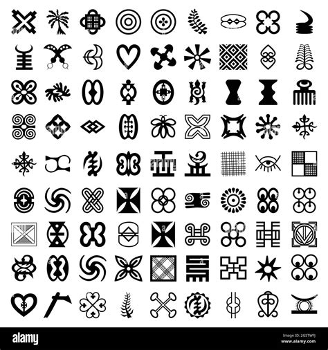 Set Of Adinkra Symbols Isolated On White Background African Symbols | My XXX Hot Girl