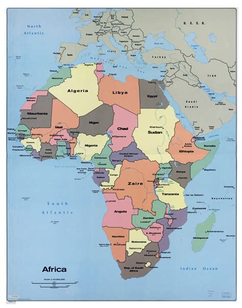 Large political map of Africa with all capitals – 1977 | Vidiani.com | Maps of all countries in ...