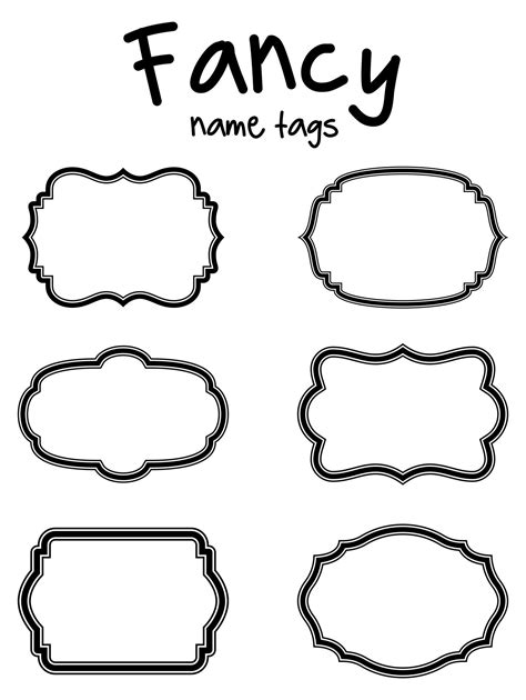 Pretty Label Templates for Your Fancy Name Labels