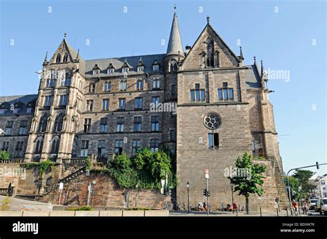 Philipps University, old university, Marburg, Hesse, Germany, Europe ...