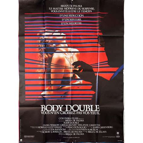 BODY DOUBLE French Movie Poster - 47x63 in. - 1984 Double-sided.