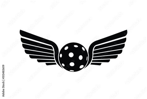 pickleball logo vector and sports logo with wings Stock Vector | Adobe ...