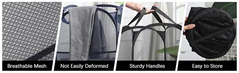 Amazon.com: 4Pcs Mesh Pop Up Laundry Hamper, FHDUSRYO Foldable Pop Up ...