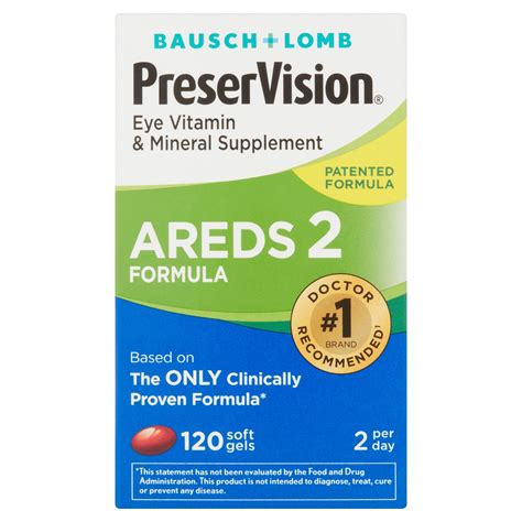 Bausch + Lomb PreserVision AREDS 2 Formula Eye Vitamin Soft Gels, 120 CT Soft Gels - Walmart.com