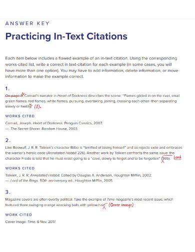 MLA in Text Citation - Examples, PDF | Examples