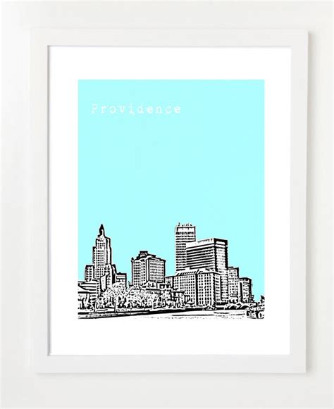 Providence Art Print Providence Rhode Island Skyline Poster Rhode ...