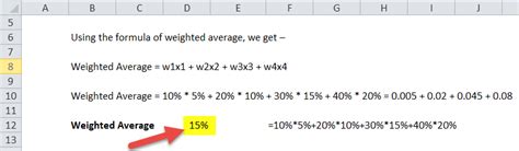 Weighted Average Formula - How To Calculate, Excel Template