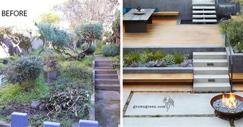 Before And After - An Overgrown Garden Was Transformed Into A Backyard Oasis