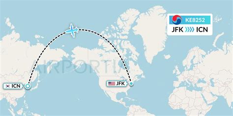 KE8252 Flight Status Korean Air: New York to Seoul (KAL8252)