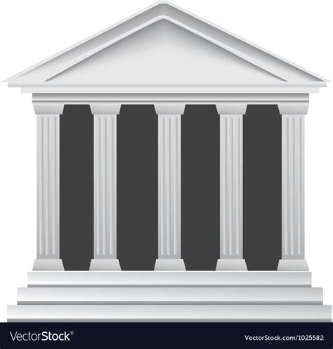 Columns building Royalty Free Vector Image - VectorStock