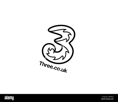 Three UK, rotated logo, white background B Stock Photo - Alamy