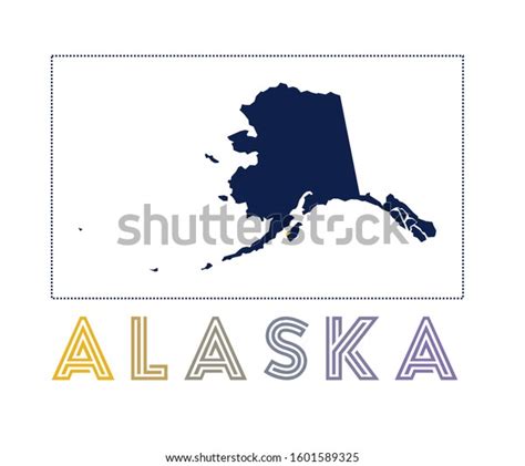 Alaska Logo Map Alaska Us State Stock Vector (Royalty Free) 1601589325 ...