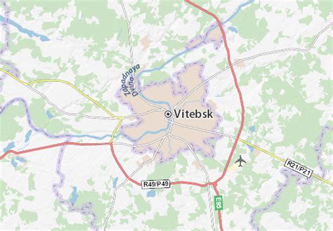 Map of Vitebsk - Michelin Vitebsk map - ViaMichelin