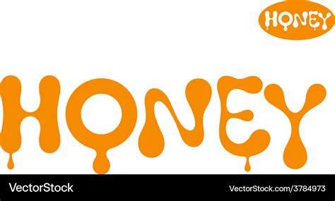 Honey font Royalty Free Vector Image - VectorStock