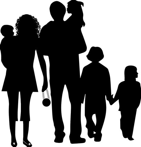 Clipart - Happy Family Silhouette