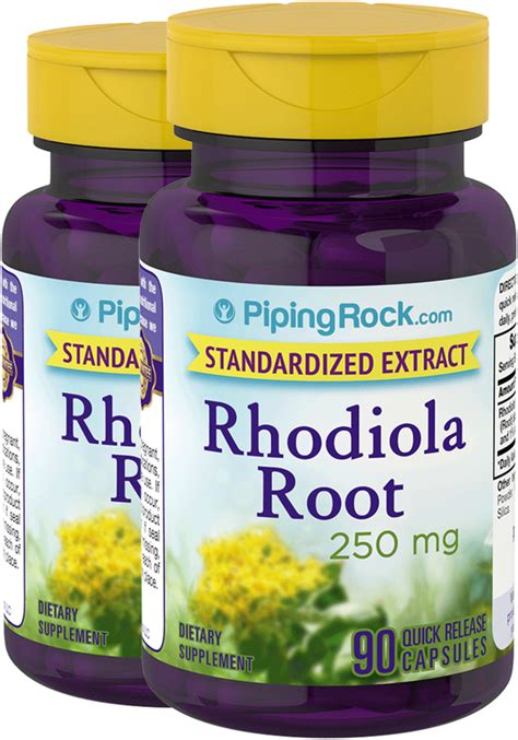 Rhodiola Rosea 250 mg Standardized Extract 2 x 90 Capsules | Nutrition ...