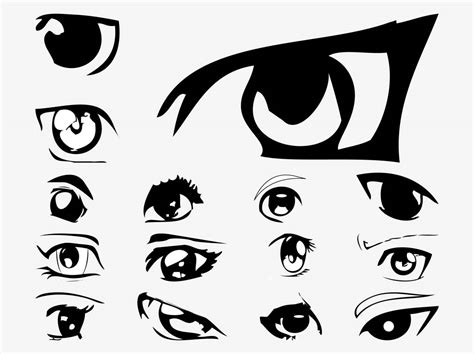 Vector Anime Eyes Vector Art & Graphics | freevector.com