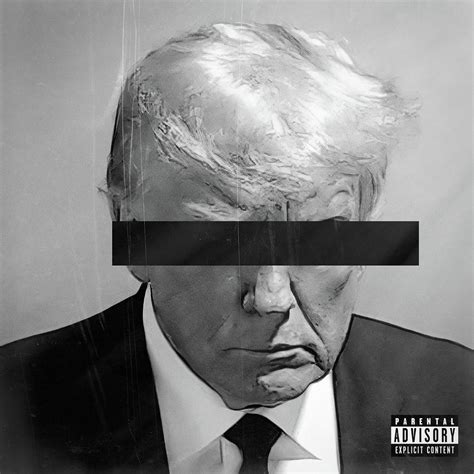 Donald Trump Mugshot Parental Advisory Album Cover Mixed Media by Andy Anthony - Pixels