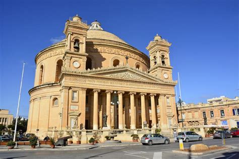 The Parish Church Of Santa Maria In Mosta, Malta. Stock Photo - Image ...