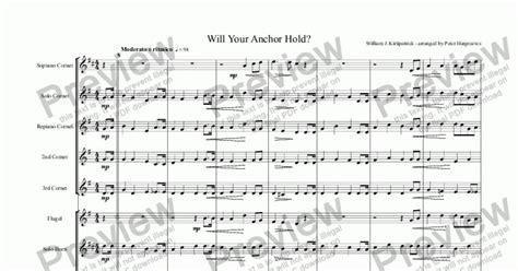 Will Your Anchor Hold? - Download Sheet Music PDF file