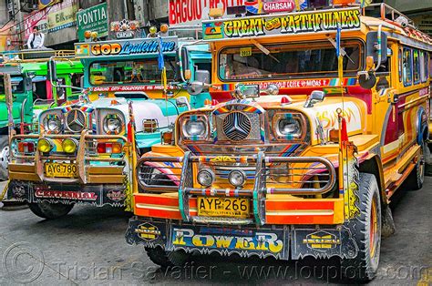 colorful jeepneys parked at jeepney station in baguio, philippines