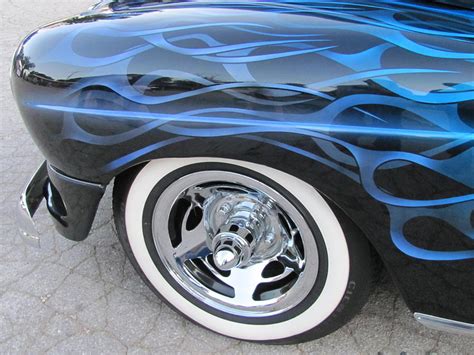 Classic Car Blue Flame 4 Photograph by Anita Burgermeister