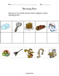 Rhyming Pairs Worksheets | Rhyming words, Word families, Literacy centers