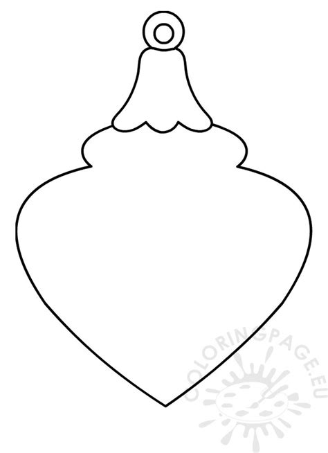 Large Pointed Bauble Shape printable | Coloring Page