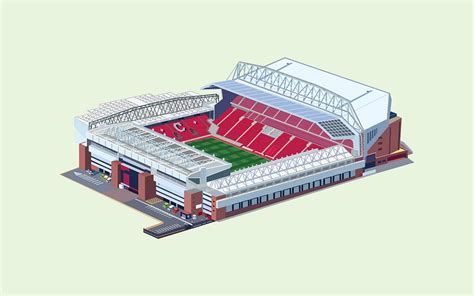 Anfield Stadium image to vector illustration by ToufiqulBD on Dribbble