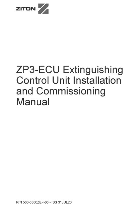 ZITON ZP3-ECU INSTALLATION AND COMMISSIONING MANUAL Pdf Download ...