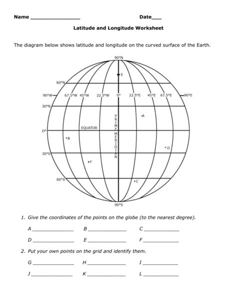 Latitude And Longitude Worksheet — db-excel.com