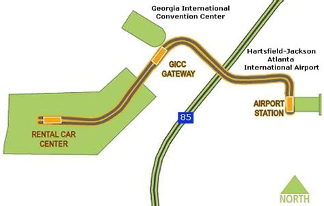 Atlanta Airport SkyTrain Map | Atlanta airport, Hartsfield–jackson ...