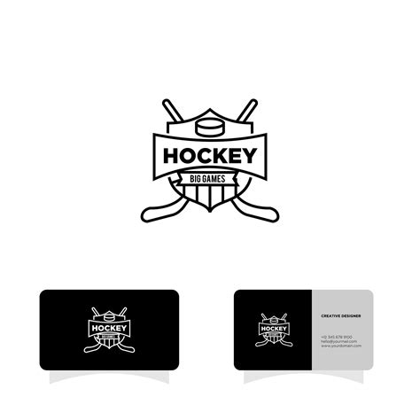 Hockey ice team logo icon design 5905708 Vector Art at Vecteezy