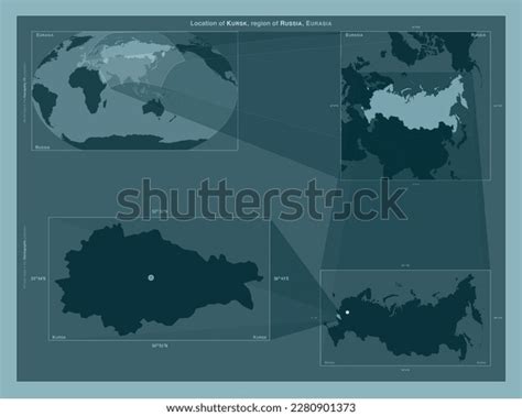 Kursk Region Russia Diagram Showing Location Stock Illustration ...