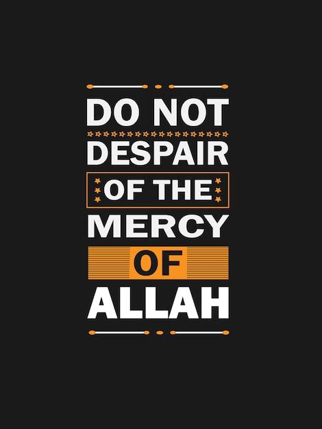 Premium Vector | Mercy of Allah Islamic quotes t shirt