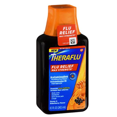 Theraflu Flu Relief Syrup Honey & Elderberry Flavor