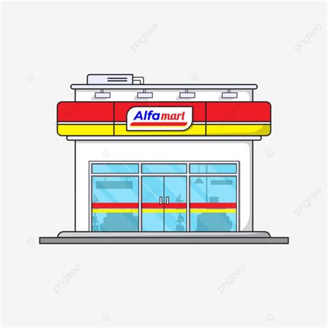 Clipart Toko Alfamart Vektor, Toko Alfamart, Clipart Alfamart, Gedung ...