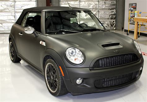 Matte Black Mini Cooper Car Wrap - Zilla Wraps