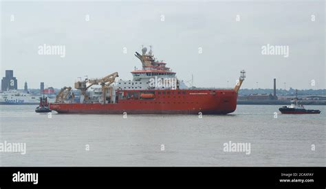 Sir David Attenborough ship leaves Cammell Lairds Stock Photo - Alamy