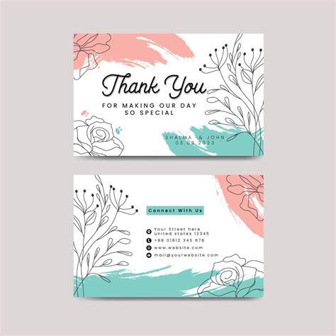 Thank you card design template. Luxury and elegant background. Vector ...