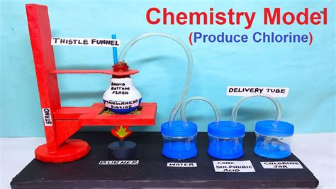 chemistry project model 3d making on preparation or produce of chlorine science | howtofunda ...