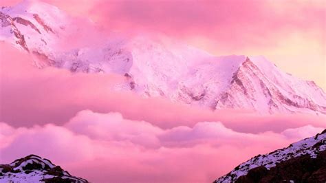 pink landscape wallpaper | Pink nature, Pink mountains, Landscape wallpaper