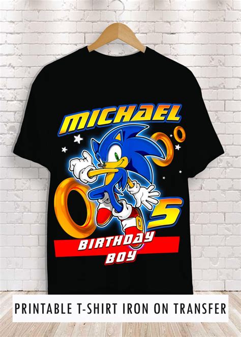 Sonic The Hedgehog Birthday Shirt Printable Transfer - oscarsitosroom