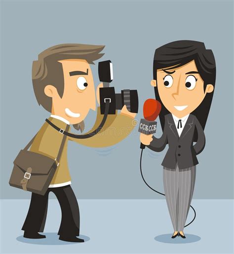 Journalist News Reporter stock illustration. Image of journalism - 47284177