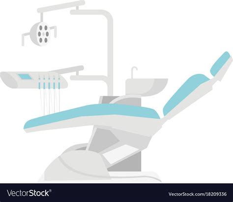 Dental chair cartoon Royalty Free Vector Image