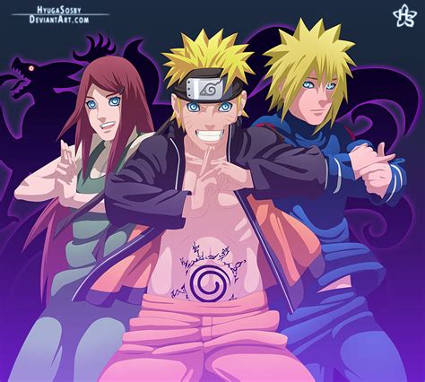 Naruto Fan art: Naruto with Parents