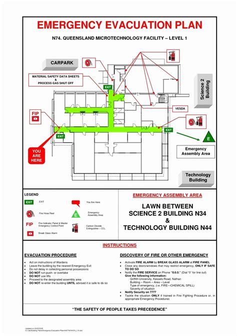 Emergency Evacuation Map Template