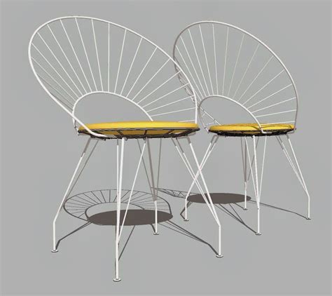 SKETCHUP MODEL, DESIRE' MODERNE METAL CHAIR #6 - Vray Sketchup - TUT